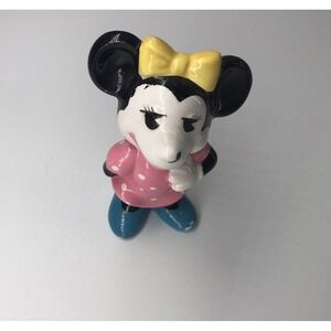 VTG MINNIE MOUSE Walt Disney Productions Japan Ceramic‎ Figurine Yellow Bow